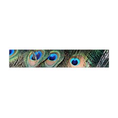 Peacock Feathers Bird Colorful Flano Scarf (mini) by Wegoenart