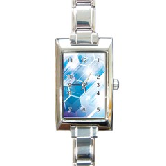 Hexagon Euclidean Vector Gradient Del  Blue Color Science And Technology Rectangle Italian Charm Watch by Wegoenart