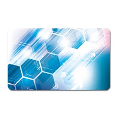 Hexagon Euclidean Vector Gradient Del  Blue Color Science And Technology Magnet (rectangular)