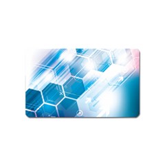 Hexagon Euclidean Vector Gradient Del  Blue Color Science And Technology Magnet (name Card) by Wegoenart