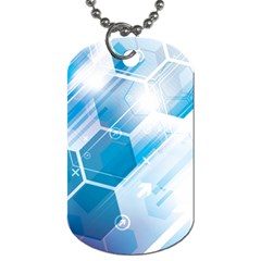 Hexagon Euclidean Vector Gradient Del  Blue Color Science And Technology Dog Tag (one Side)