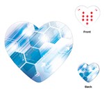 Hexagon Euclidean Vector Gradient Del  Blue Color Science And Technology Playing Cards (Heart) Front