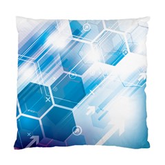 Hexagon Euclidean Vector Gradient Del  Blue Color Science And Technology Standard Cushion Case (two Sides) by Wegoenart