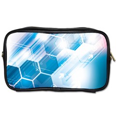 Hexagon Euclidean Vector Gradient Del  Blue Color Science And Technology Toiletries Bag (one Side)