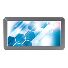 Hexagon Euclidean Vector Gradient Del  Blue Color Science And Technology Memory Card Reader (mini) by Wegoenart