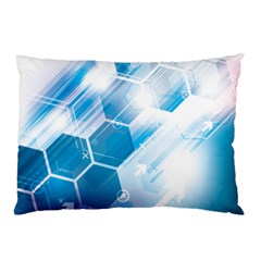 Hexagon Euclidean Vector Gradient Del  Blue Color Science And Technology Pillow Case (two Sides) by Wegoenart