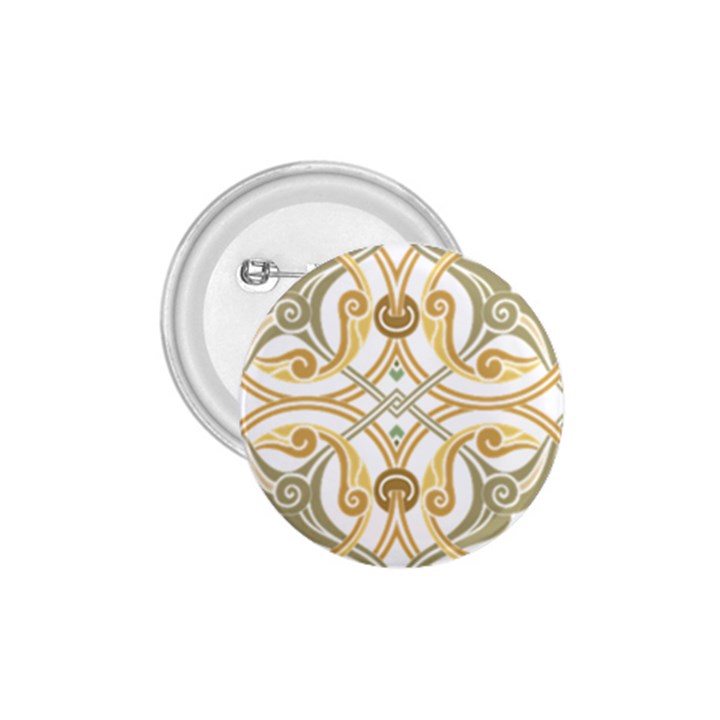 Arabesque Ornament Islamic Art Stencil Drawing 1.75  Buttons