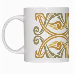 Arabesque Ornament Islamic Art Stencil Drawing White Mugs by Wegoenart