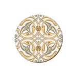 Arabesque Ornament Islamic Art Stencil Drawing Rubber Coaster (Round)  Front