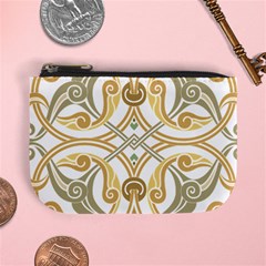 Arabesque Ornament Islamic Art Stencil Drawing Mini Coin Purse by Wegoenart