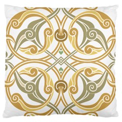 Arabesque Ornament Islamic Art Stencil Drawing Large Cushion Case (one Side) by Wegoenart