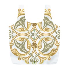 Arabesque Ornament Islamic Art Stencil Drawing Full Print Recycle Bag (l)