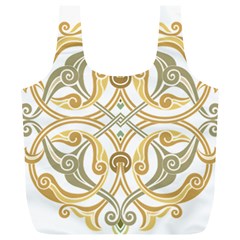 Arabesque Ornament Islamic Art Stencil Drawing Full Print Recycle Bag (xl) by Wegoenart