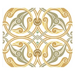 Arabesque Ornament Islamic Art Stencil Drawing Double Sided Flano Blanket (small)  by Wegoenart