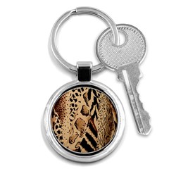 Animal Pattern Design Print Texture Key Chains (round)  by Wegoenart