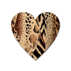 Animal Pattern Design Print Texture Heart Magnet by Wegoenart