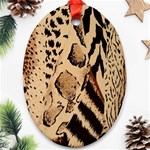 Animal Pattern Design Print Texture Oval Ornament (Two Sides) Front