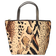 Animal Pattern Design Print Texture Bucket Bag by Wegoenart