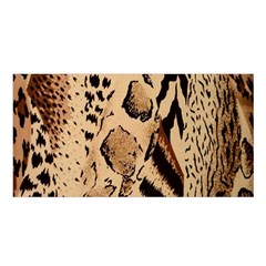 Animal Pattern Design Print Texture Satin Shawl