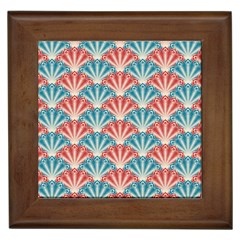 Seamless Patter Peacock Feathers Framed Tiles by Wegoenart