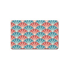 Seamless Patter Peacock Feathers Magnet (name Card) by Wegoenart