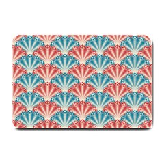 Seamless Patter Peacock Feathers Small Doormat  by Wegoenart