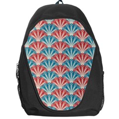 Seamless Patter Peacock Feathers Backpack Bag by Wegoenart