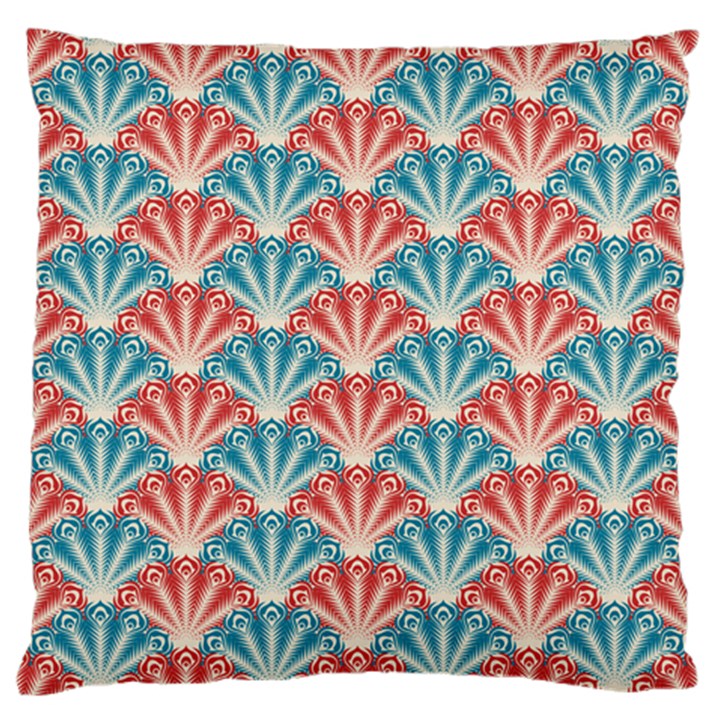 Seamless Patter Peacock Feathers Standard Flano Cushion Case (One Side)