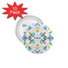 Graphic Design Geometry Shape Pattern Geometric 1 75  Buttons (10 Pack) by Wegoenart