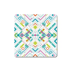 Graphic Design Geometry Shape Pattern Geometric Square Magnet by Wegoenart