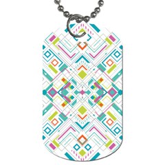 Graphic Design Geometry Shape Pattern Geometric Dog Tag (one Side) by Wegoenart