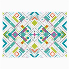 Graphic Design Geometry Shape Pattern Geometric Large Glasses Cloth (2-side) by Wegoenart