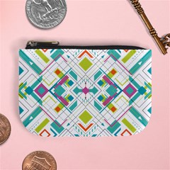 Graphic Design Geometry Shape Pattern Geometric Mini Coin Purse by Wegoenart