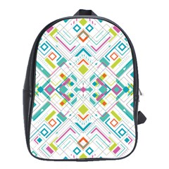 Graphic Design Geometry Shape Pattern Geometric School Bag (large) by Wegoenart