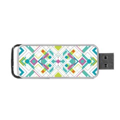 Graphic Design Geometry Shape Pattern Geometric Portable Usb Flash (one Side) by Wegoenart