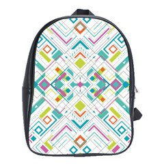 Graphic Design Geometry Shape Pattern Geometric School Bag (xl) by Wegoenart