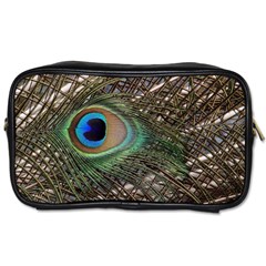 Peacock Tail Feathers Toiletries Bag (two Sides) by Wegoenart