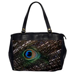 Peacock Tail Feathers Oversize Office Handbag by Wegoenart