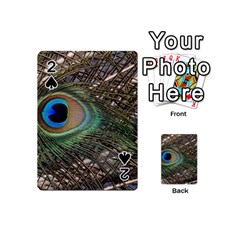 Peacock Tail Feathers Playing Cards 54 (mini) by Wegoenart