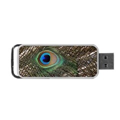 Peacock Tail Feathers Portable Usb Flash (one Side) by Wegoenart