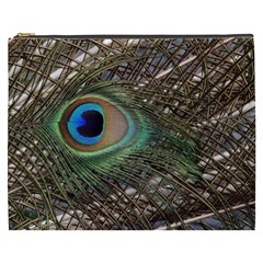 Peacock Tail Feathers Cosmetic Bag (xxxl) by Wegoenart