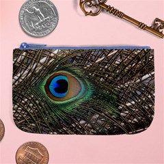 Peacock Tail Feathers Large Coin Purse by Wegoenart