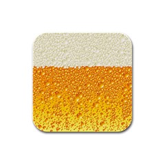 Bubble Beer Rubber Square Coaster (4 Pack)  by Wegoenart