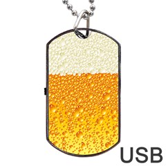 Bubble Beer Dog Tag Usb Flash (one Side) by Wegoenart