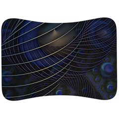 Background Fractal Peacock Pipe Velour Seat Head Rest Cushion by Wegoenart