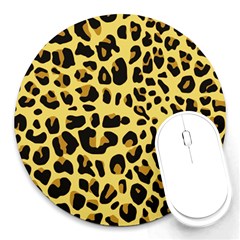 Animal Fur Skin Pattern Form Round Mousepads by Wegoenart