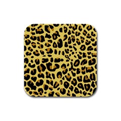 Animal Fur Skin Pattern Form Rubber Square Coaster (4 Pack)  by Wegoenart