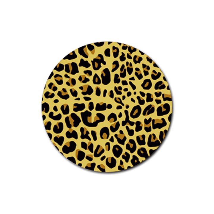 Animal Fur Skin Pattern Form Rubber Coaster (Round) 