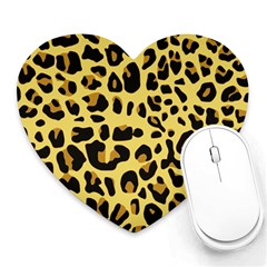 Animal Fur Skin Pattern Form Heart Mousepads by Wegoenart