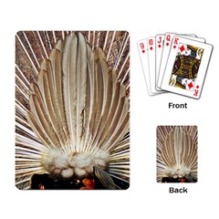 Peacock Wheel Bird Nature Playing Cards Single Design by Wegoenart